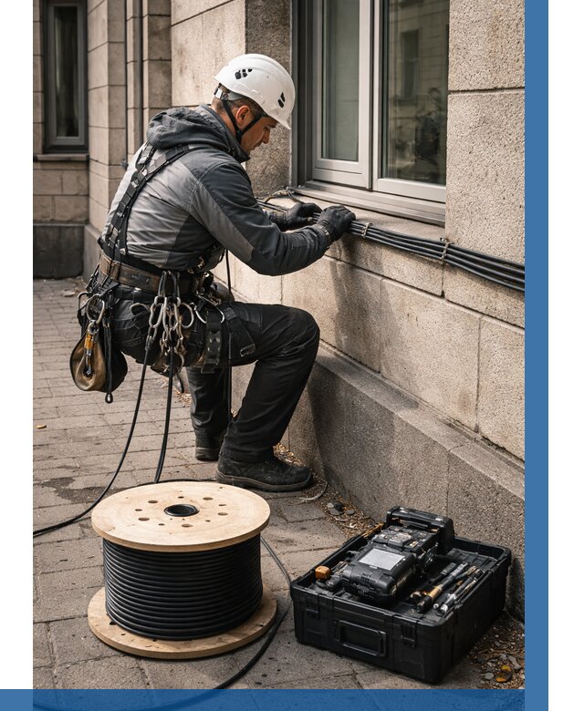 Прокладка оптоволоконного кабеля в Чите от 828 р. | ВЫСОТНИК-Чта