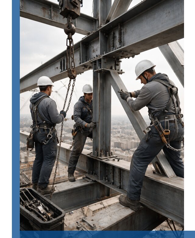 Профессиональный монтаж металлоконструкций на высоте в Чите