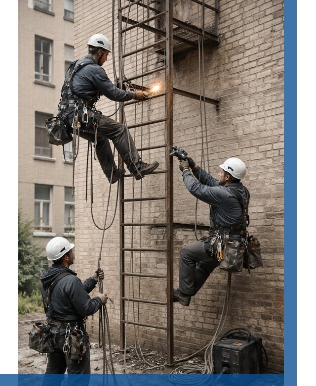 Ремонт пожарной лестницы в Чите от 7763 р. | ВЫСОТНИК-Чта