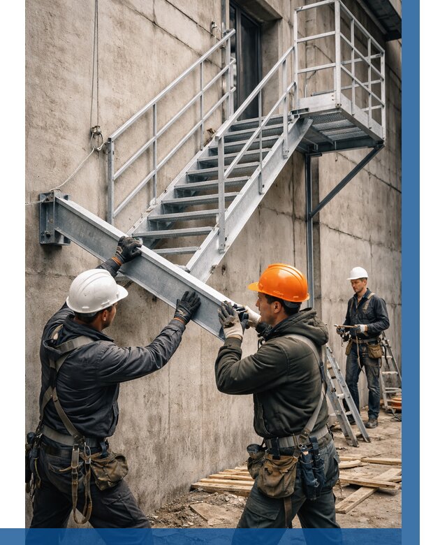 Монтаж металлических лестниц в Чите от 15525 р. | ВЫСОТНИК-Чта