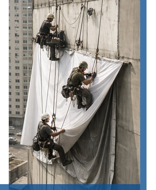 Замена баннерного полотна в Чите от 6728 р. | ВЫСОТНИК-Чта—заказать