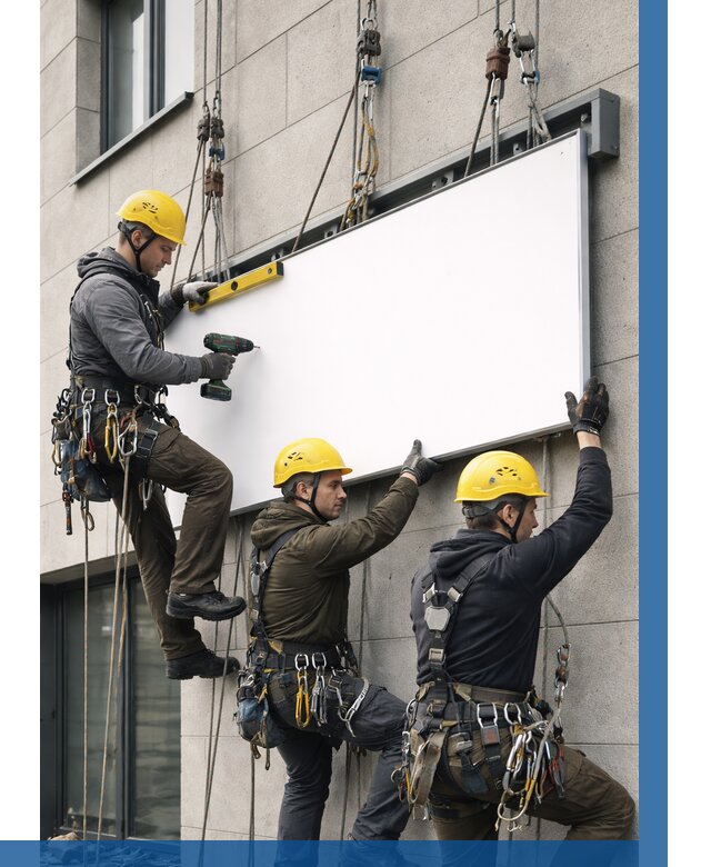 Монтаж рекламной вывески в Чите от 8280 р. | ВЫСОТНИК-Чта