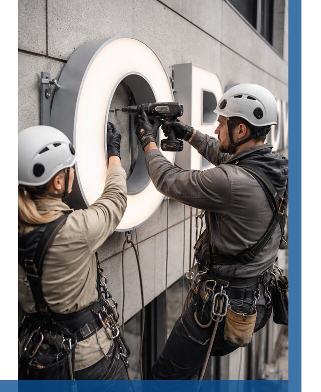 Монтаж световых букв в Чите от 3105 р. под ключ ВЫСОТНИК-Чта