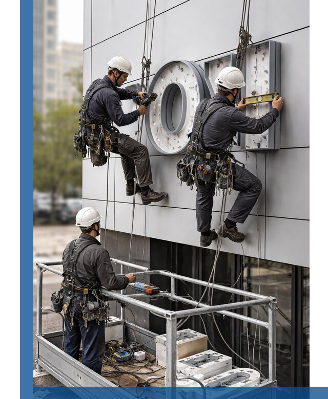 Профессиональный монтаж световых букв в Чите под ключ