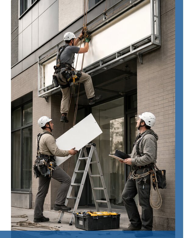 Монтаж светового короба в Чите от 6728 р. | ВЫСОТНИК-Чта