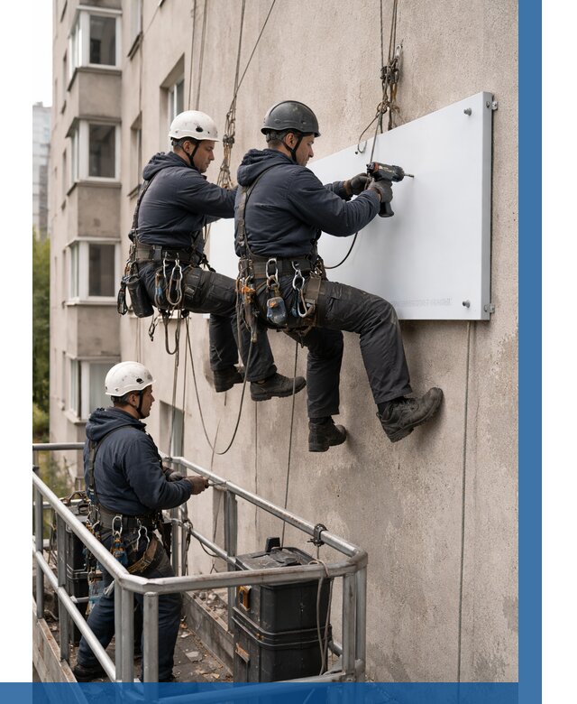 Монтаж табличек и указателей в Чите от 3623 р. | ВЫСОТНИК-Чта