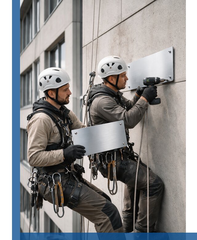 Монтаж табличек и указателей в Чите для зданий и сооружений