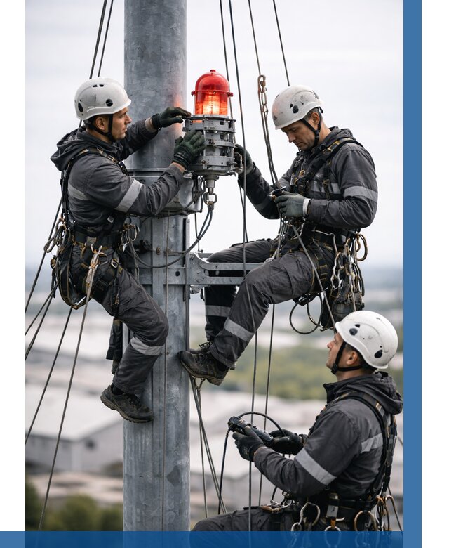 Монтаж заградительных огней в Чите от 8798 р. | ВЫСОТНИК-Чта