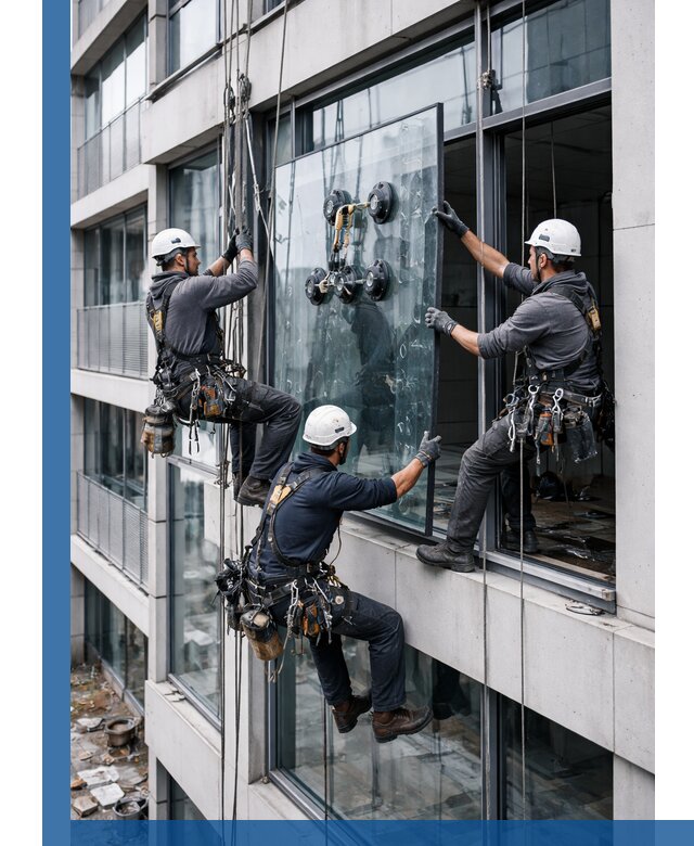 Фасадное остекление и монтаж витражей зданий в Чите под ключ