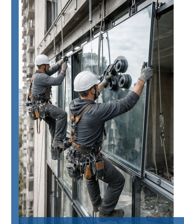 Витражное остекление фасадов и лоджий в Чите под ключ