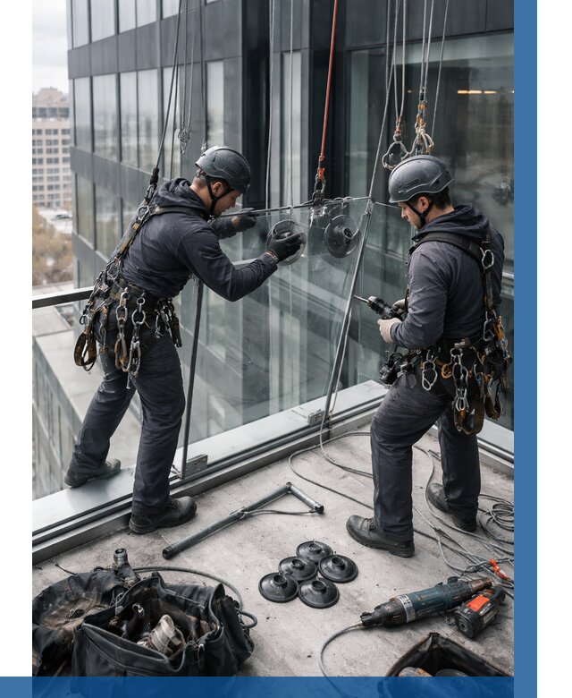 Монтаж стеклянных ограждений в Чите от 2588 р. | ВЫСОТНИК-Чта