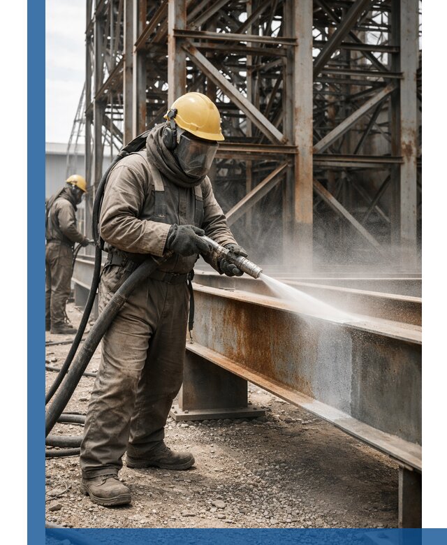 Пескоструйная очистка металлоконструкций в Чите промышленная