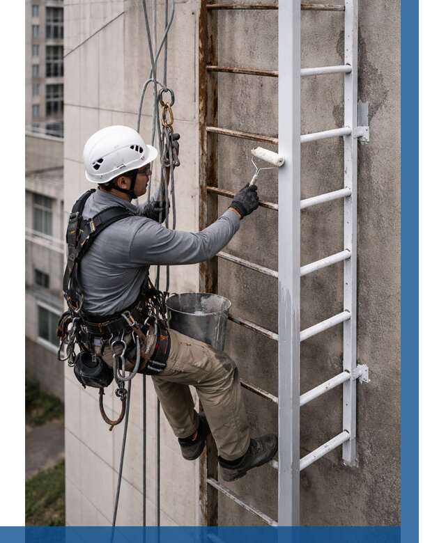 Покраска пожарных лестниц в Чите от 4658 р. | ВЫСОТНИК-Чта