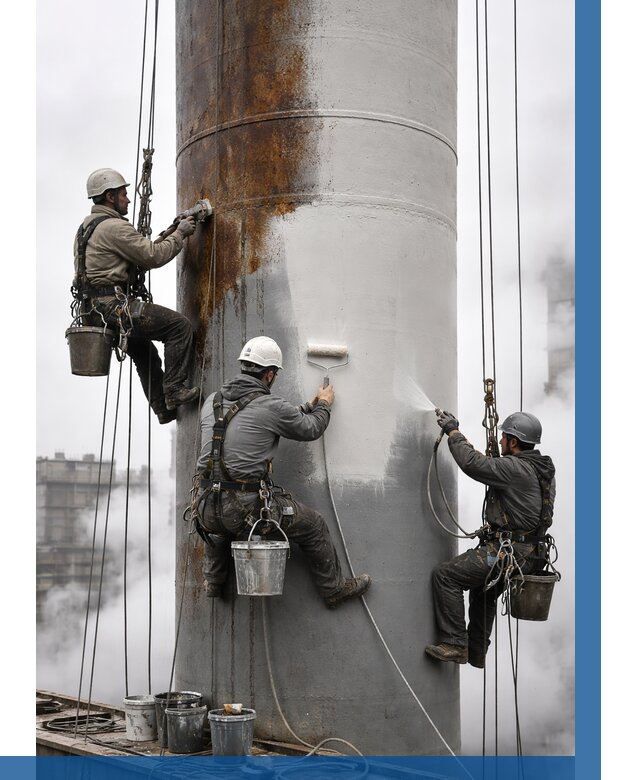 Покраска дымовых труб в Чите от 8798 р. | ВЫСОТНИК-Чта