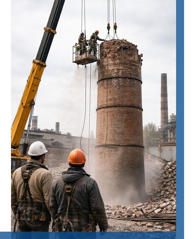 Демонтаж дымовой трубы в Чите от 93150 р. | ВЫСОТНИК-Чта, смета