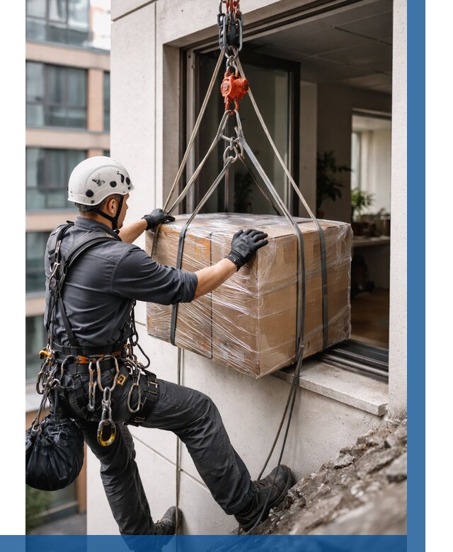 Подъем груза через окно в Чите от 4658 р. | ВЫСОТНИК-Чта