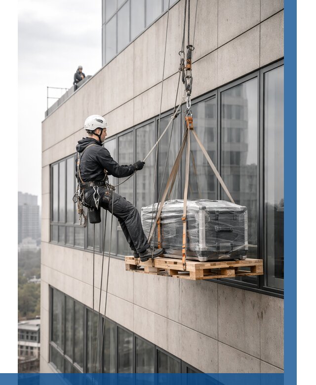 Спуск груза по фасаду в Чите от 3623 р. | ВЫСОТНИК-Чта