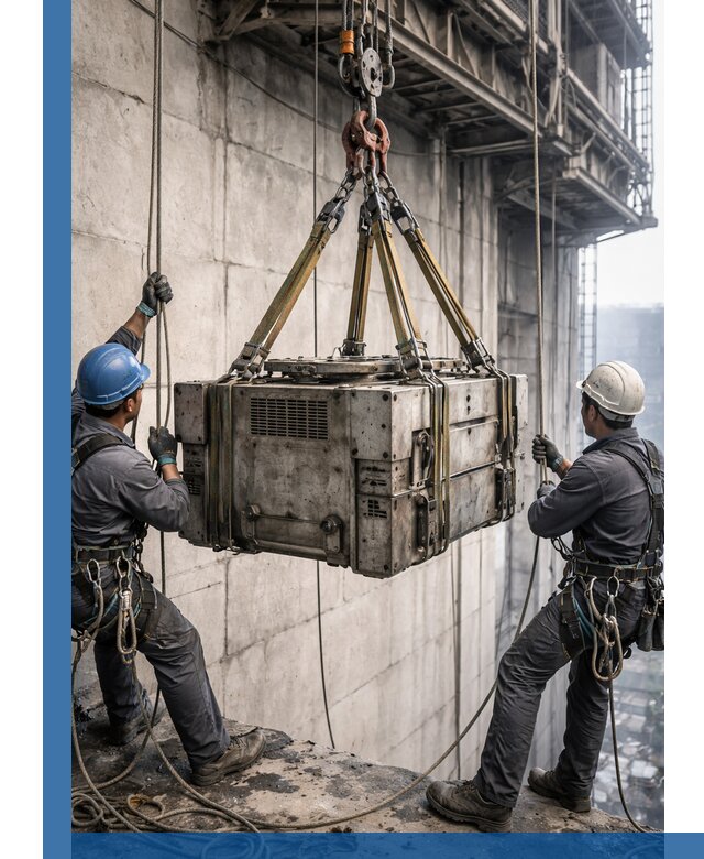 Такелажные работы на высоте, подъем и монтаж грузов в Чите