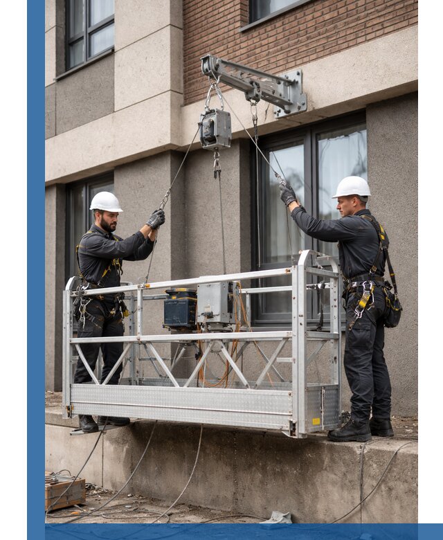 Монтаж и подъем фасадной люльки в Чите с гарантией безопасности