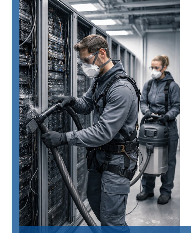 Обеспыливание серверной комнаты в Чите, профессиональная очистка