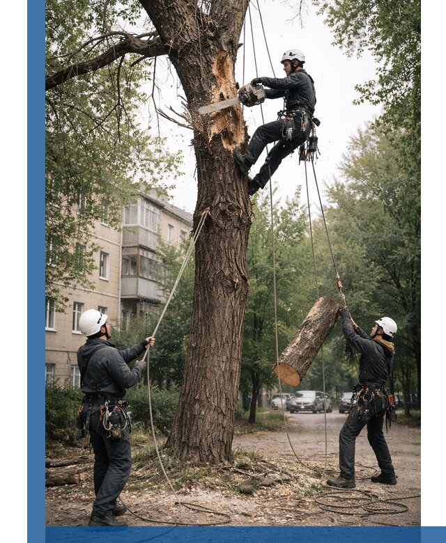 Срочное удаление аварийных деревьев в Чите с гарантией безопасности