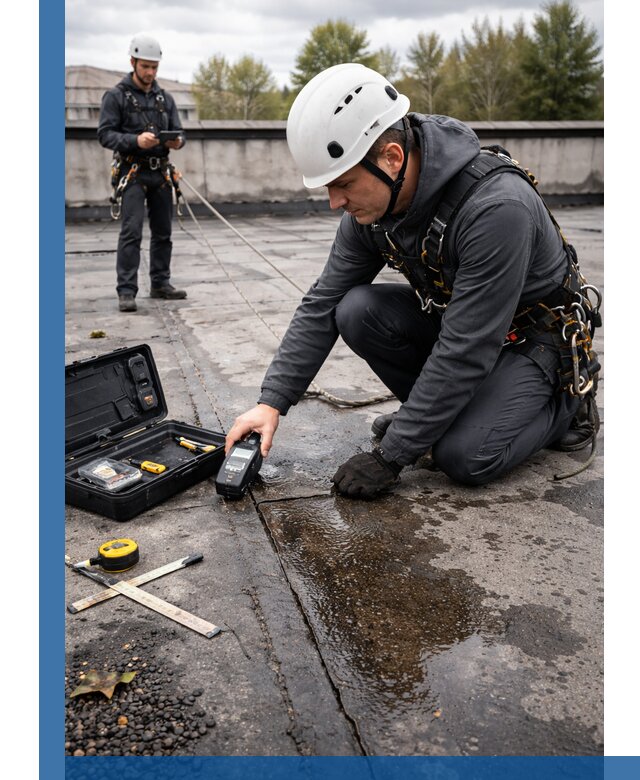 Обследование кровли на протечки и выявление дефектов в Чите