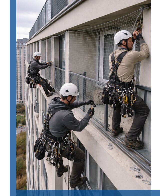 Профессиональный монтаж защитной сетки от птиц в Чите