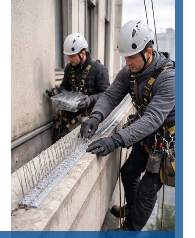 Установка шипов от птиц в Чите от 880 р. | ВЫСОТНИК-Чта